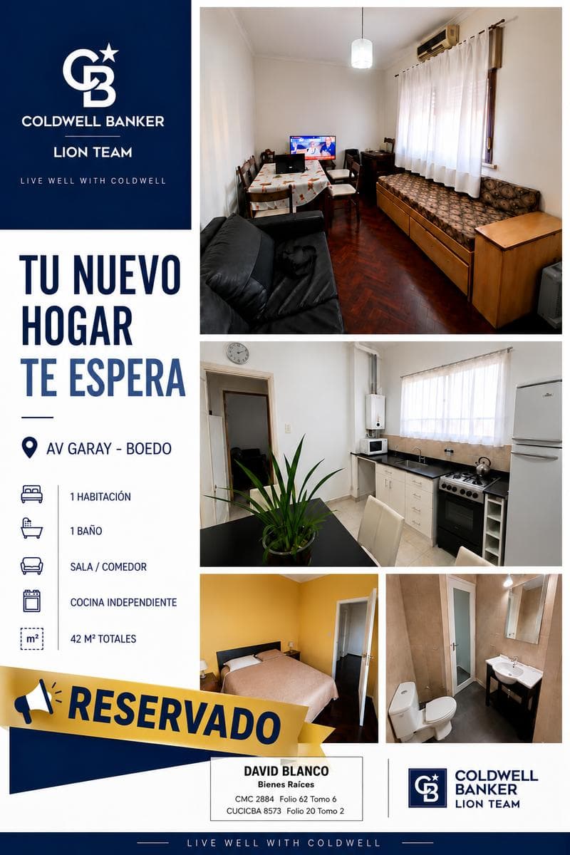Venta departamento 2 ambientes en Boedo