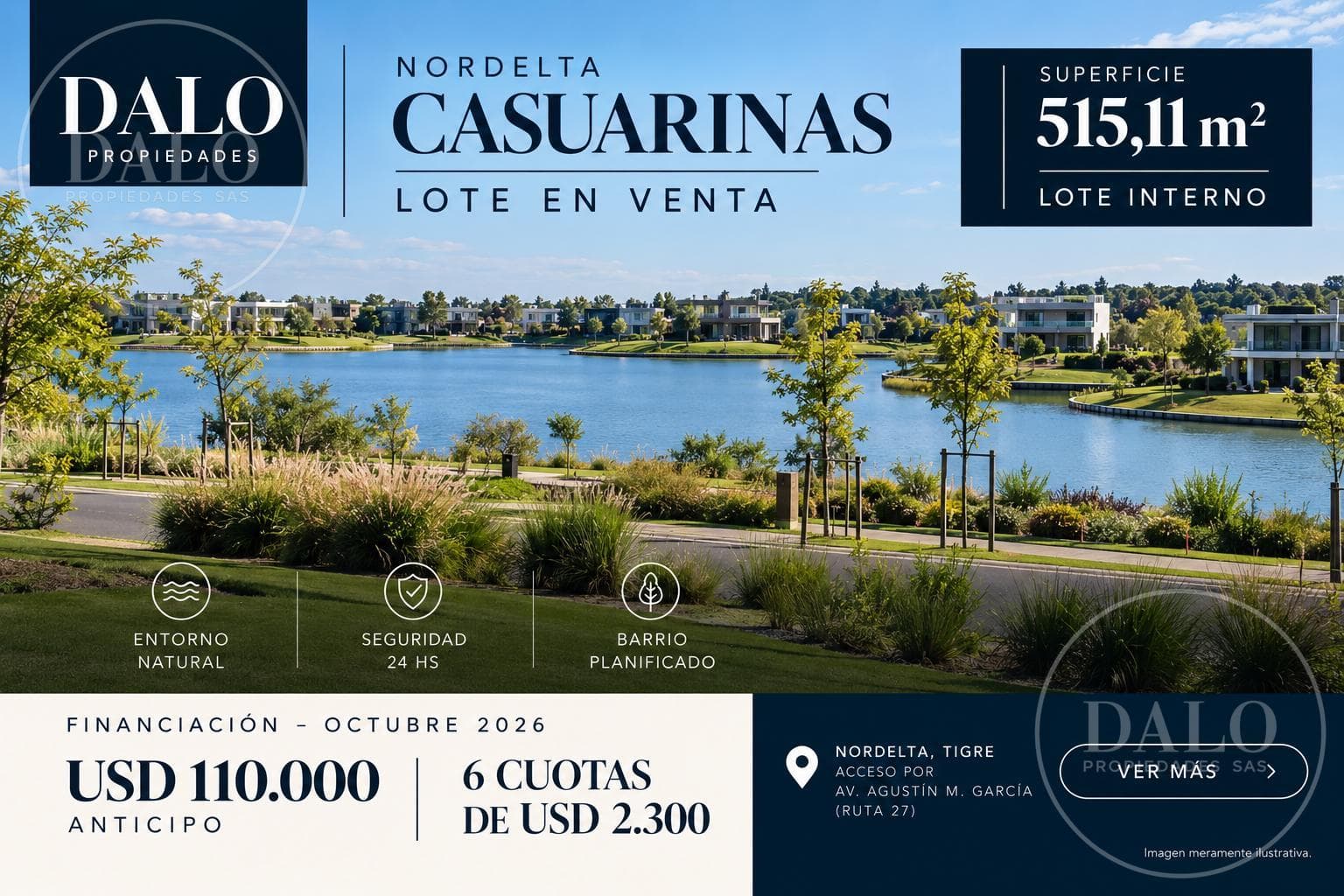 Terreno en Venta en Barrio Casuarinas, Nordelta con financiacion